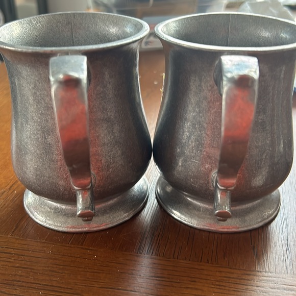 2 Antique Pewter Mugs - Vintage New - Picture 8 of 10